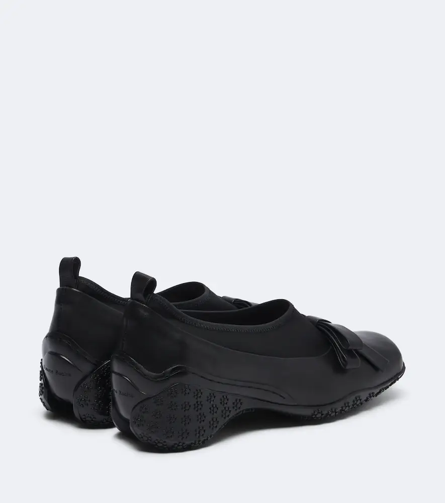 Simone Rocha Bow-detail leather-trimmed slip-on shoes | Thumbnail 3 Simone Rocha Bow-detail leather-trimmed slip-on shoes | Thumbnail 3