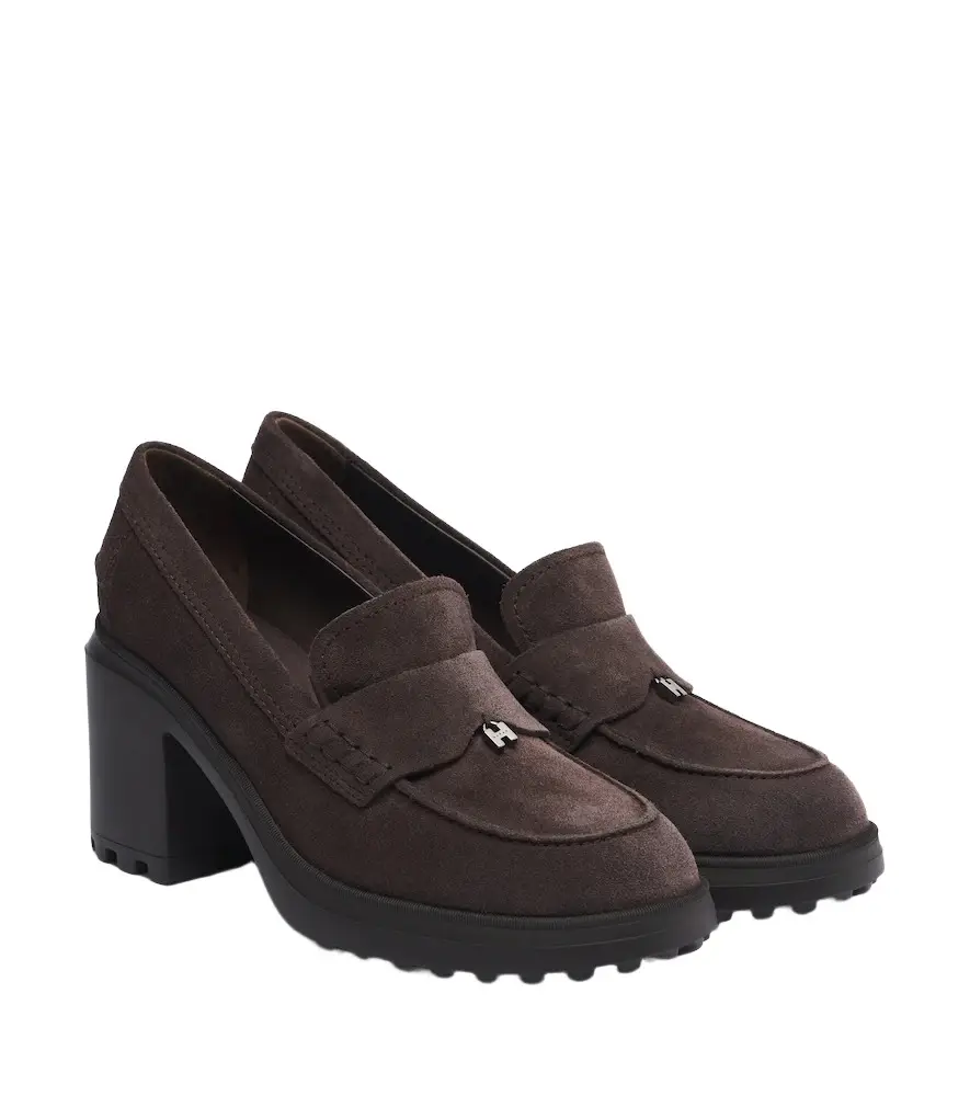Hogan Suede loafer pumps