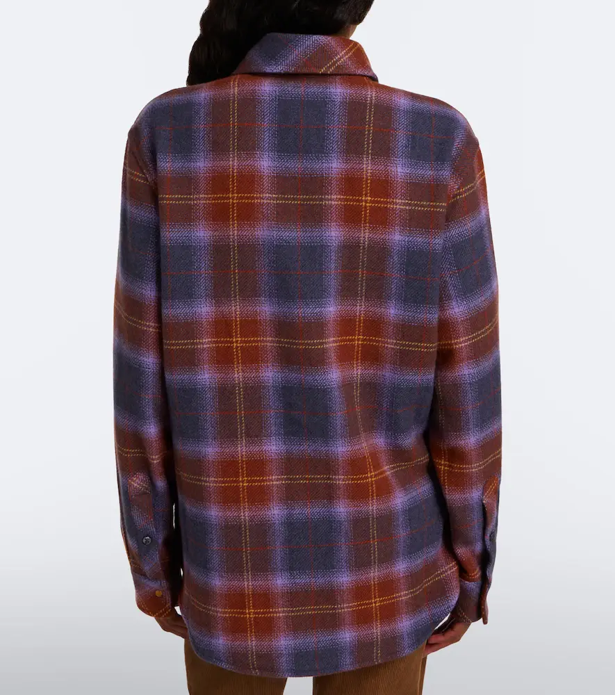 God’s True Cashmere Vulcan Tartan cashmere shirt with tiger's eye | Thumbnail 4 God’s True Cashmere Vulcan Tartan cashmere shirt with tiger's eye | Thumbnail 4