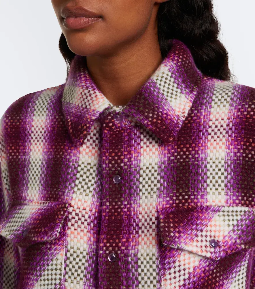 God’s True Cashmere Frontier plaid cashmere shirt with amethysts | Thumbnail 6 God’s True Cashmere Frontier plaid cashmere shirt with amethysts | Thumbnail 6