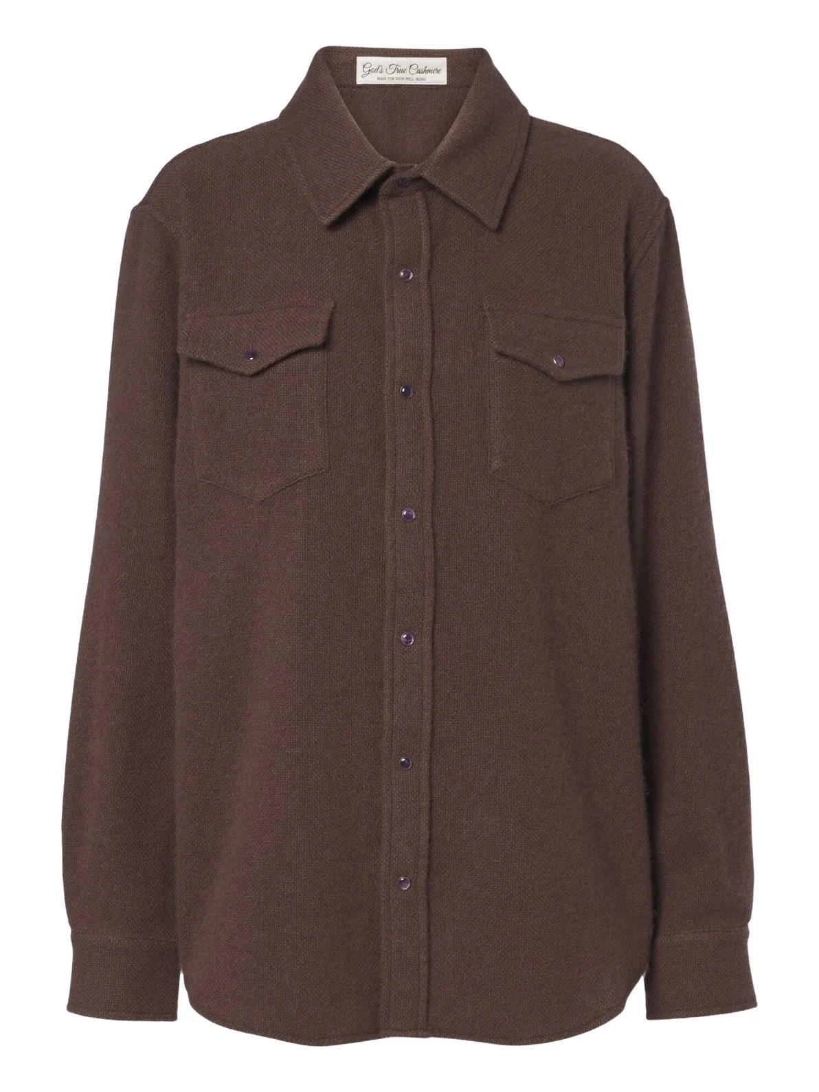 God’s True Cashmere Cashmere shirt with amethysts