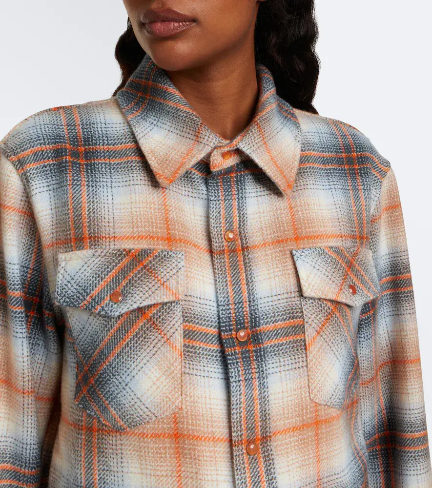 God’s True Cashmere Ironwood plaid cashmere shirt with carnelians | Thumbnail 5 God’s True Cashmere Ironwood plaid cashmere shirt with carnelians | Thumbnail 5
