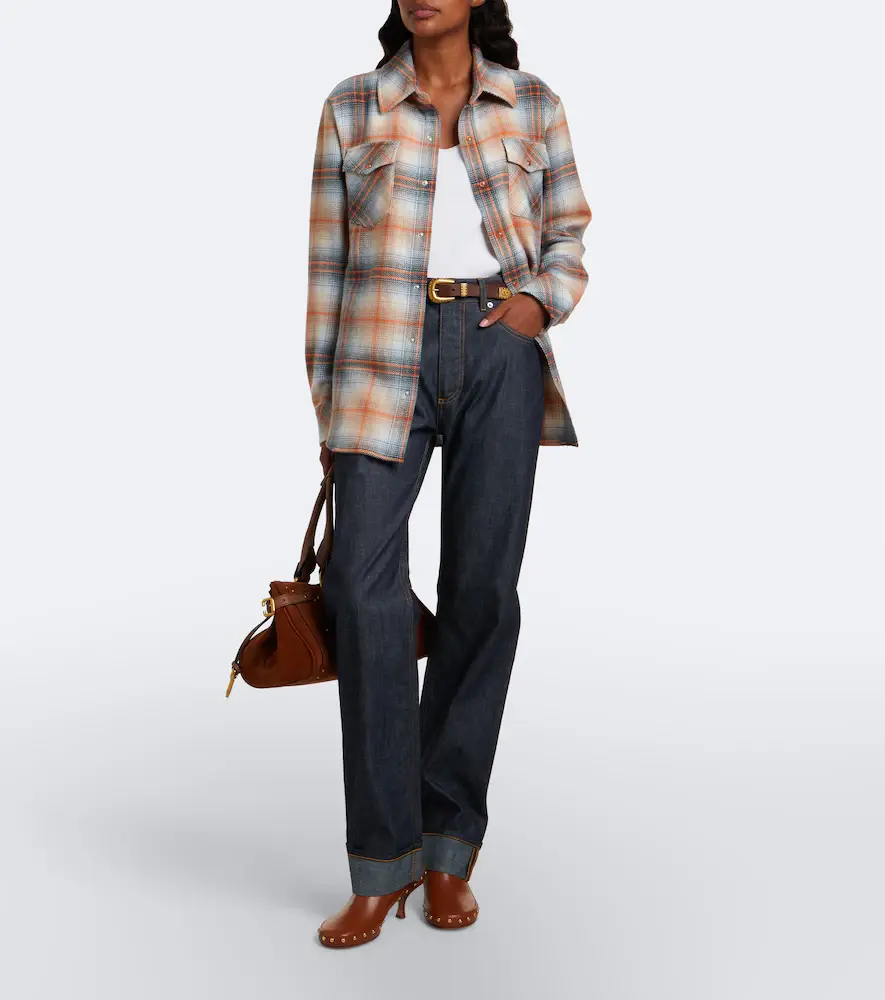God’s True Cashmere Ironwood plaid cashmere shirt with carnelians | Thumbnail 6 God’s True Cashmere Ironwood plaid cashmere shirt with carnelians | Thumbnail 6