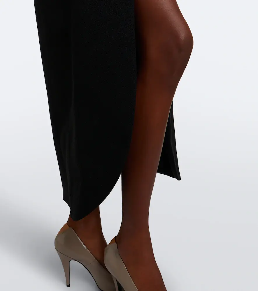 Jil Sander Asymmetric virgin wool midi skirt | Thumbnail 3