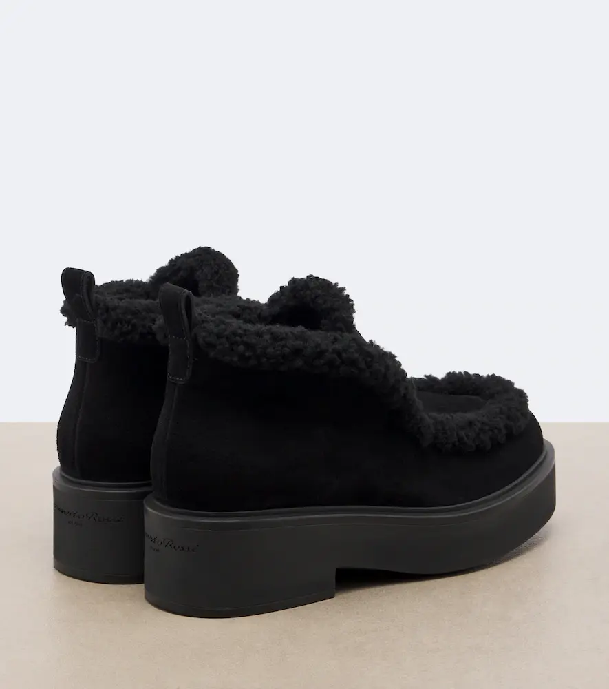 Gianvito Rossi Shearling-lined suede ankle boots | Thumbnail 3 Gianvito Rossi Shearling-lined suede ankle boots | Thumbnail 3