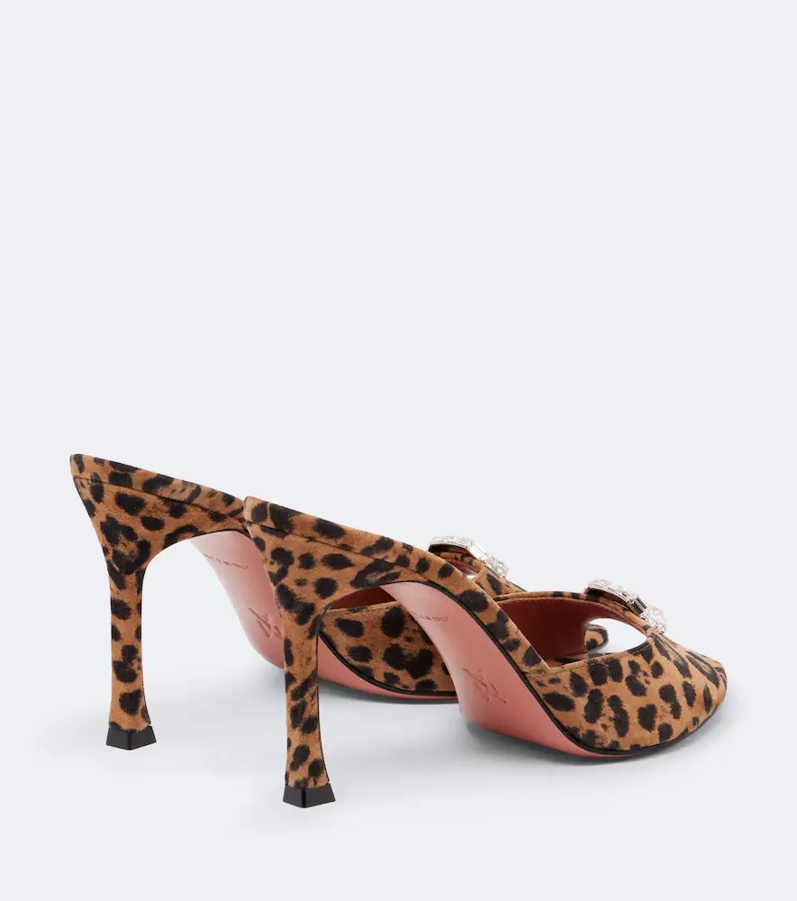 Amina Muaddi Mini Camelia leopard-print leather mules | Thumbnail 2 Amina Muaddi Mini Camelia leopard-print leather mules | Thumbnail 2