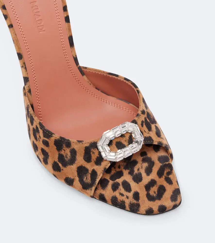 Amina Muaddi Mini Camelia leopard-print leather mules | Thumbnail 3 Amina Muaddi Mini Camelia leopard-print leather mules | Thumbnail 3