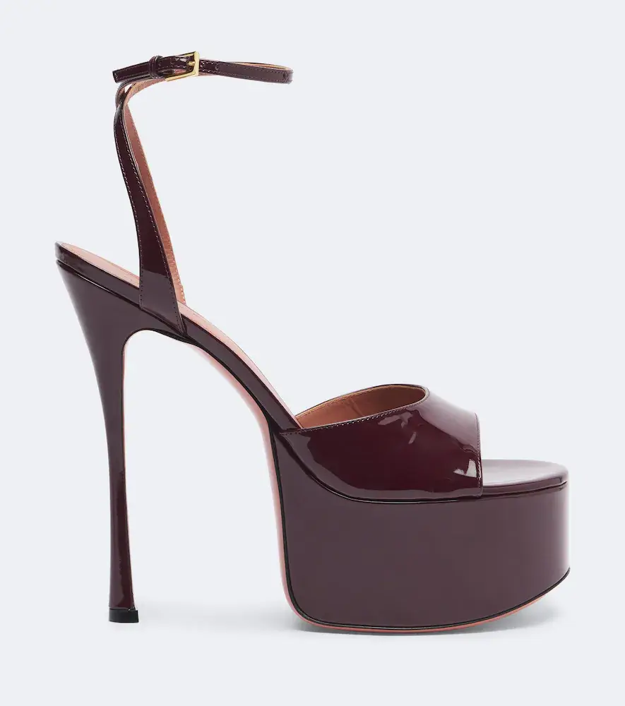 Amina Muaddi Aya patent leather platform sandals | Thumbnail 2 Amina Muaddi Aya patent leather platform sandals | Thumbnail 2