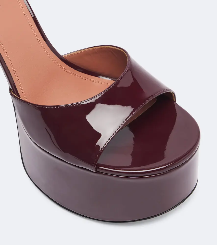 Amina Muaddi Aya patent leather platform sandals | Thumbnail 4 Amina Muaddi Aya patent leather platform sandals | Thumbnail 4