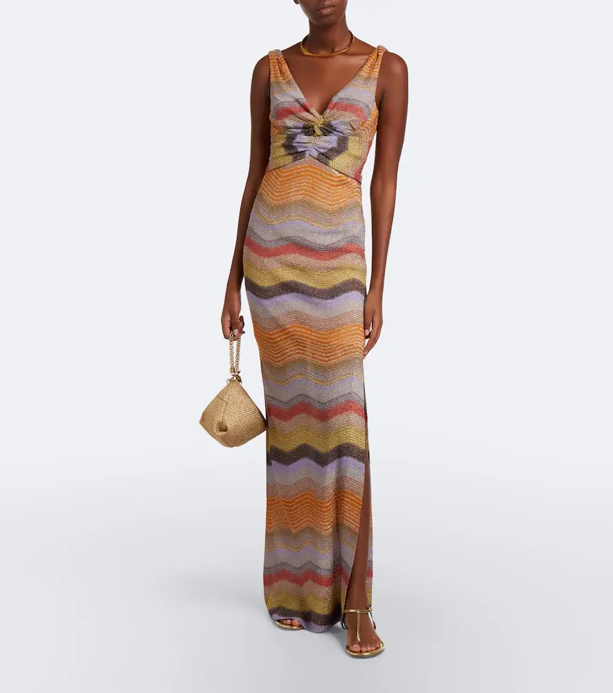 Missoni Wave gathered open-back lamé gown | Thumbnail 3