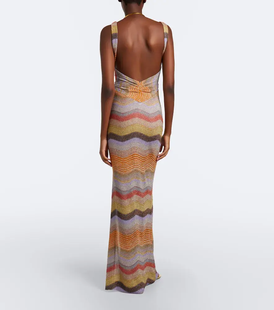 Missoni Wave gathered open-back lamé gown | Thumbnail 6