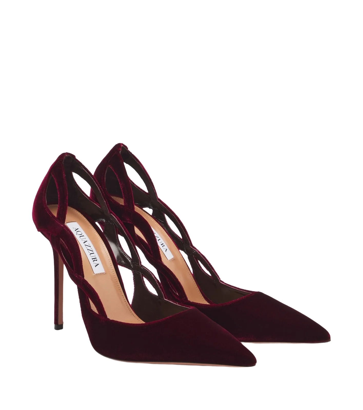 Contour velvet pumps