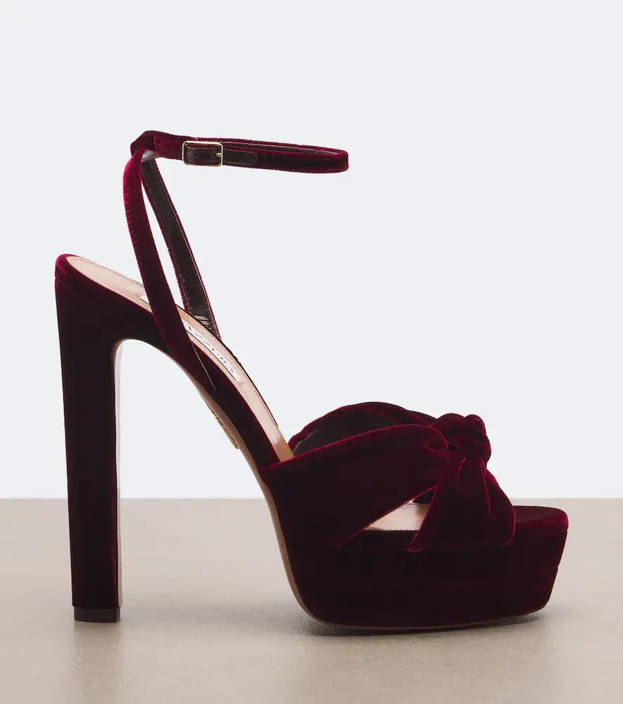 Aquazzura Cupid velvet platform sandals | Thumbnail 3
