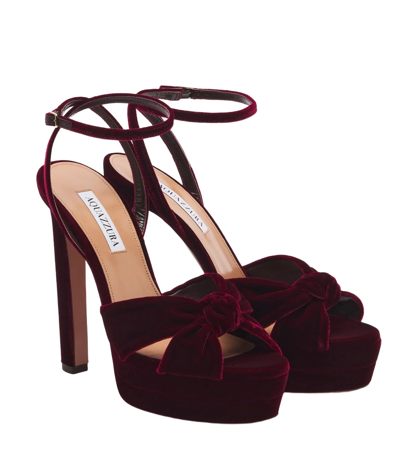 Aquazzura Cupid velvet platform sandals