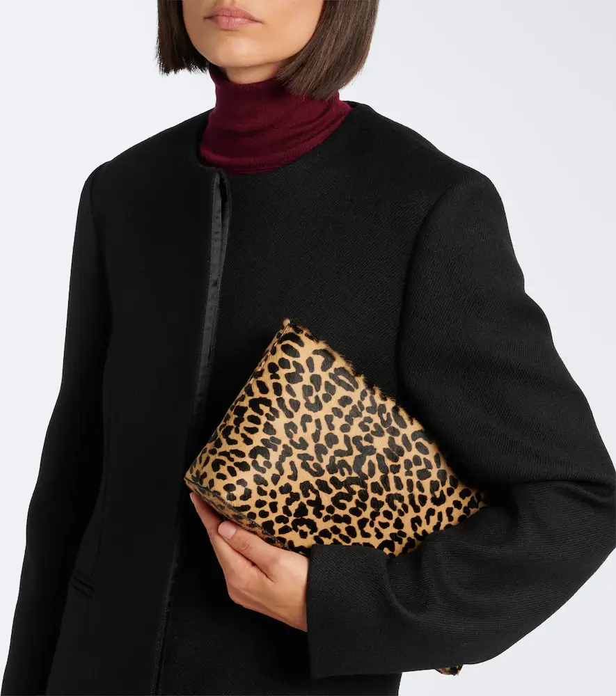 AMANU Mali leopard-print calf hair clutch | Thumbnail 6