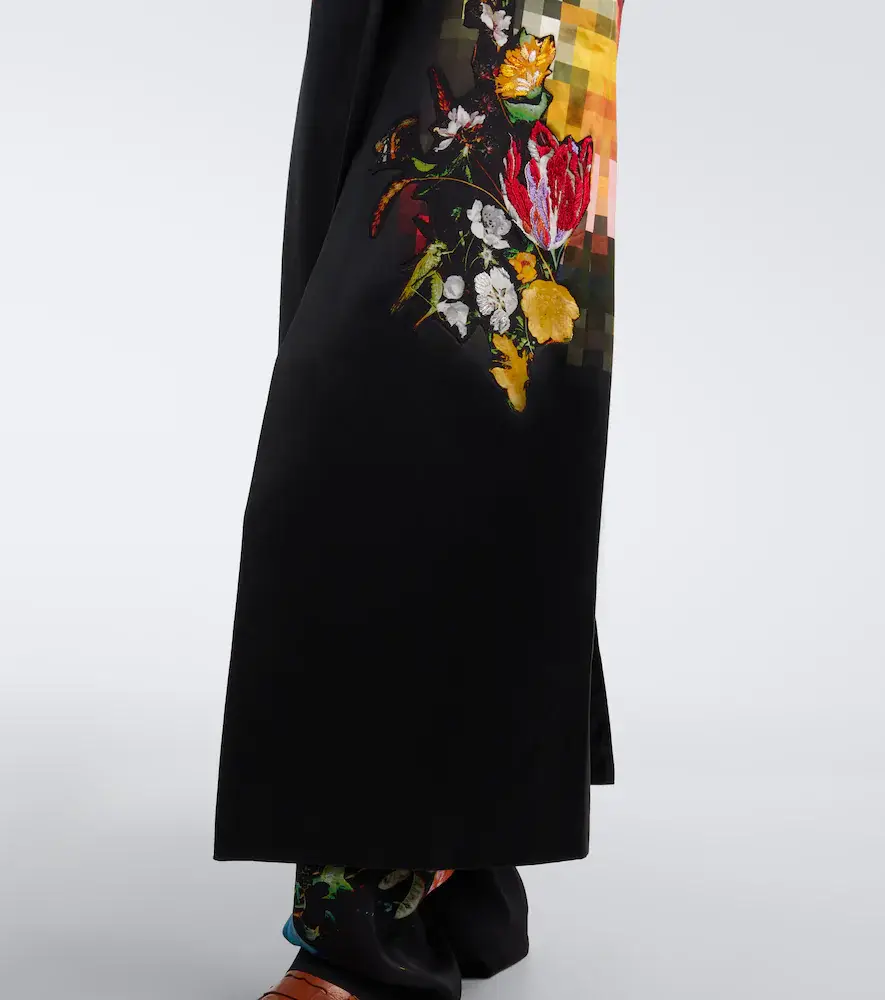 Dries Van Noten Floral cotton and silk satin coat | Thumbnail 2