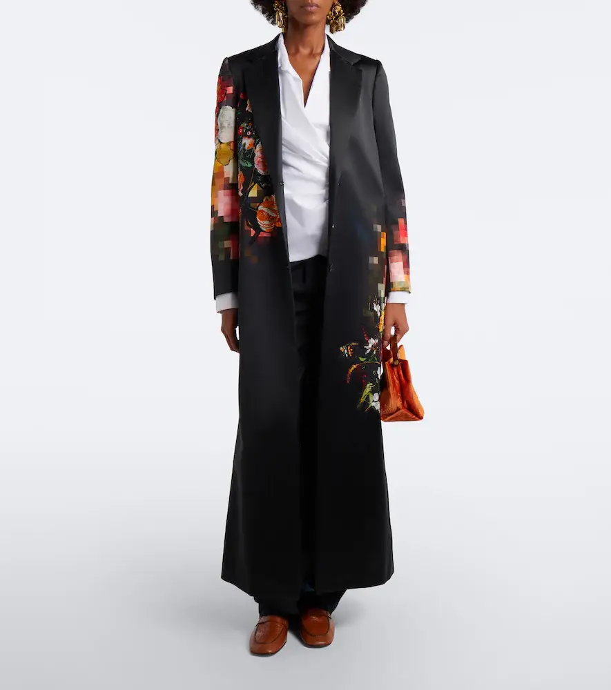 Dries Van Noten Floral cotton and silk satin coat | Thumbnail 5