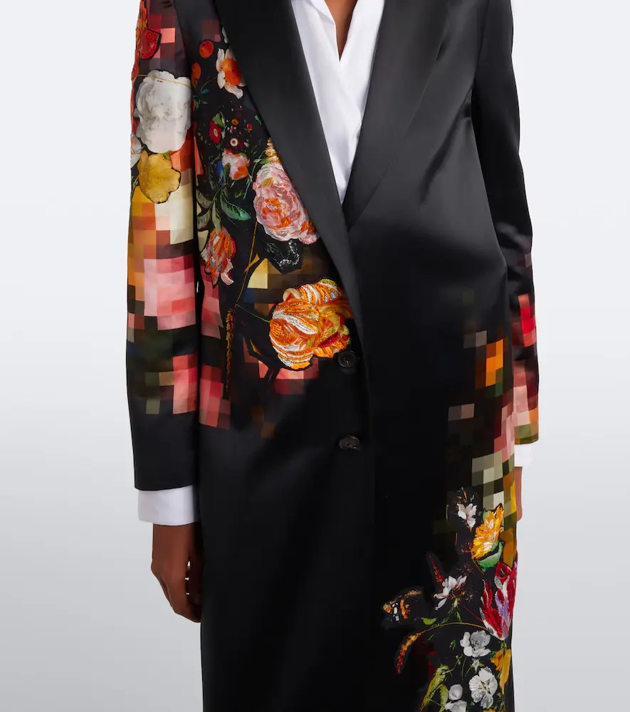 Dries Van Noten Floral cotton and silk satin coat | Thumbnail 6