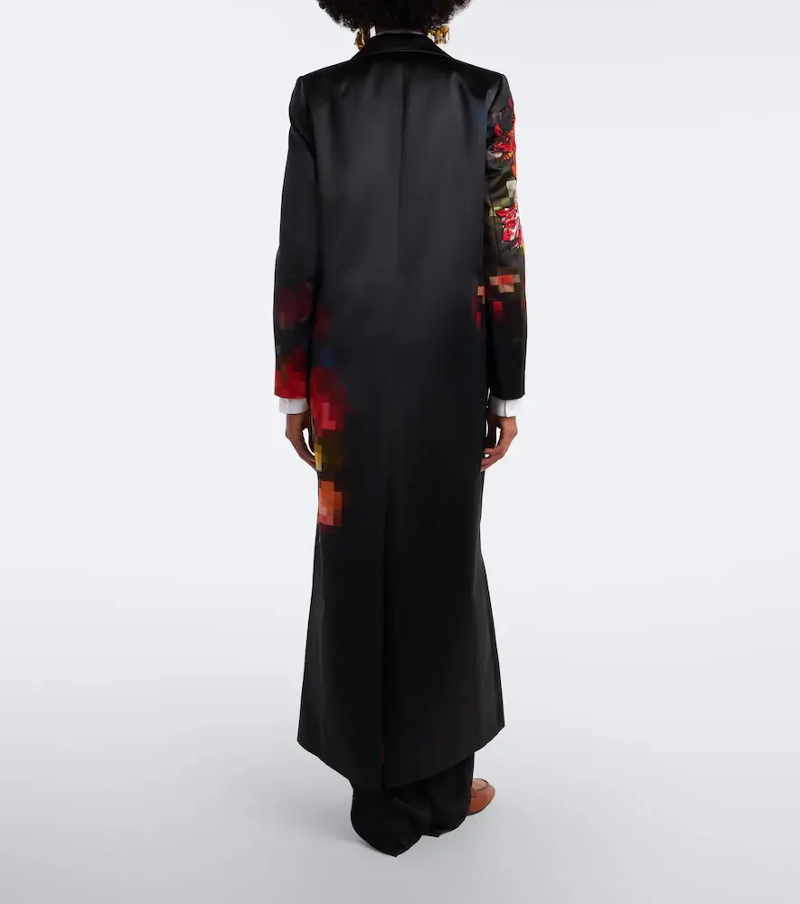 Dries Van Noten Floral cotton and silk satin coat | Thumbnail 7