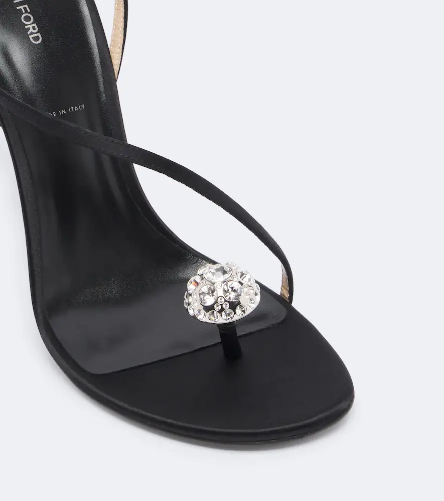 Tom Ford Cassia crystal-embellished satin sandals | Thumbnail 2 Tom Ford Cassia crystal-embellished satin sandals | Thumbnail 2