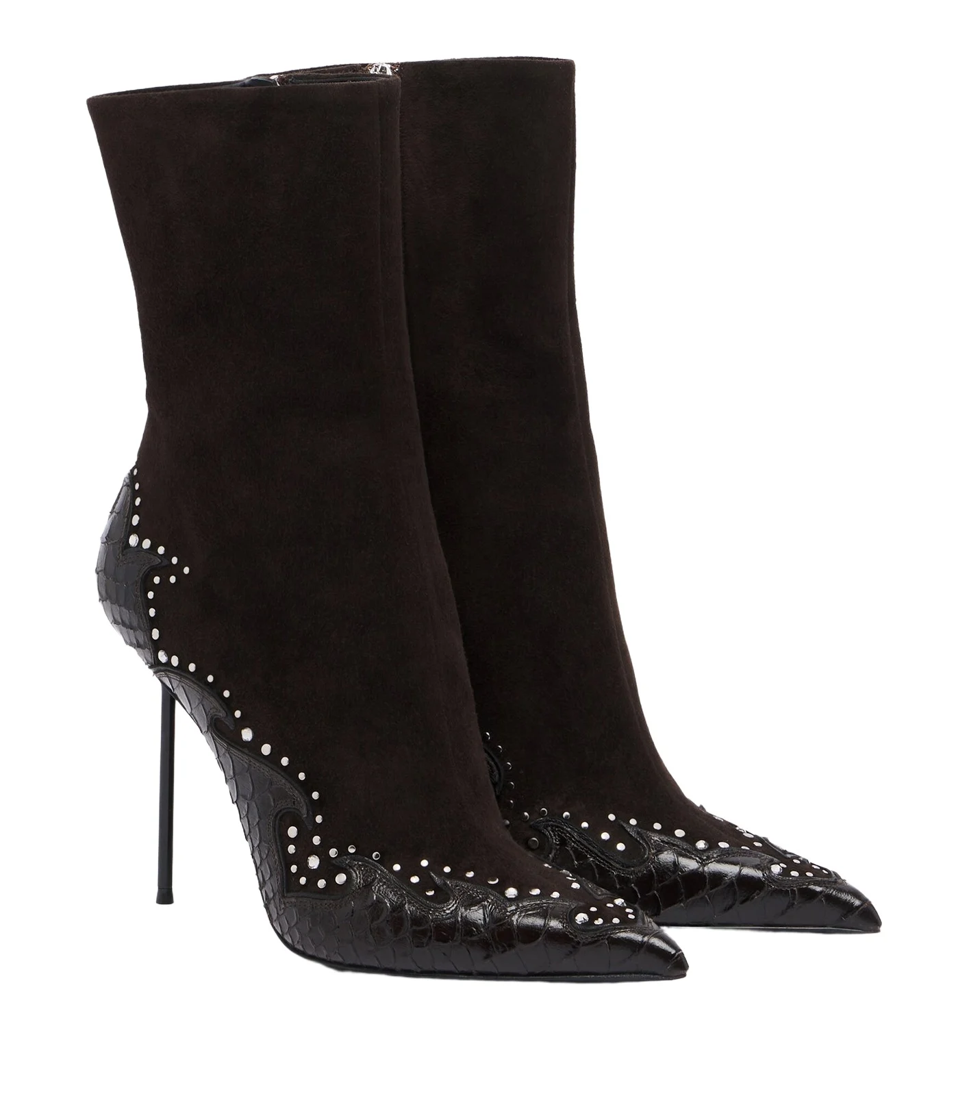 Paris Texas Lidia Queen of Hearts leather ankle boots