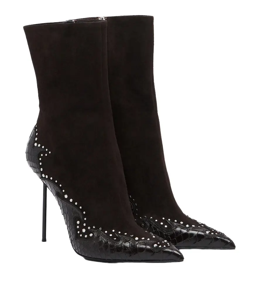 Lidia Queen of Hearts leather ankle boots