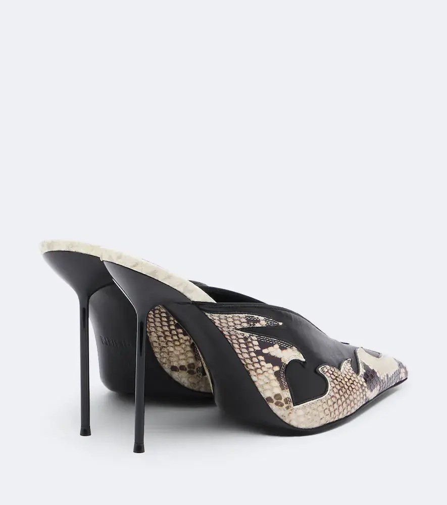 Paris Texas Lidia Queen of Hearts leather mules | Thumbnail 2 Paris Texas Lidia Queen of Hearts leather mules | Thumbnail 2