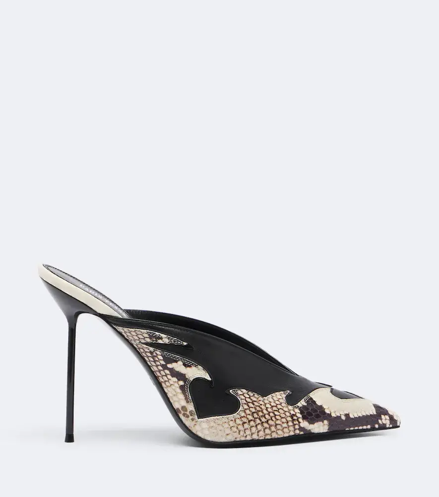 Paris Texas Lidia Queen of Hearts leather mules | Thumbnail 3 Paris Texas Lidia Queen of Hearts leather mules | Thumbnail 3
