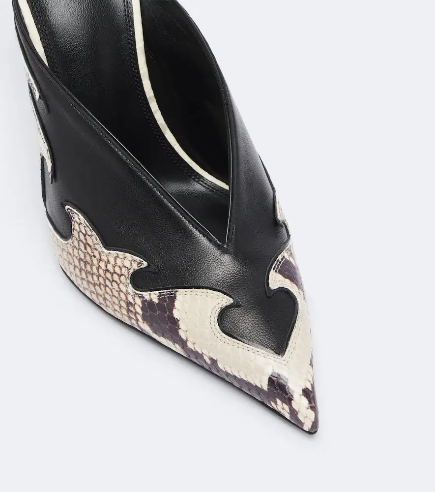 Paris Texas Lidia Queen of Hearts leather mules | Thumbnail 4 Paris Texas Lidia Queen of Hearts leather mules | Thumbnail 4