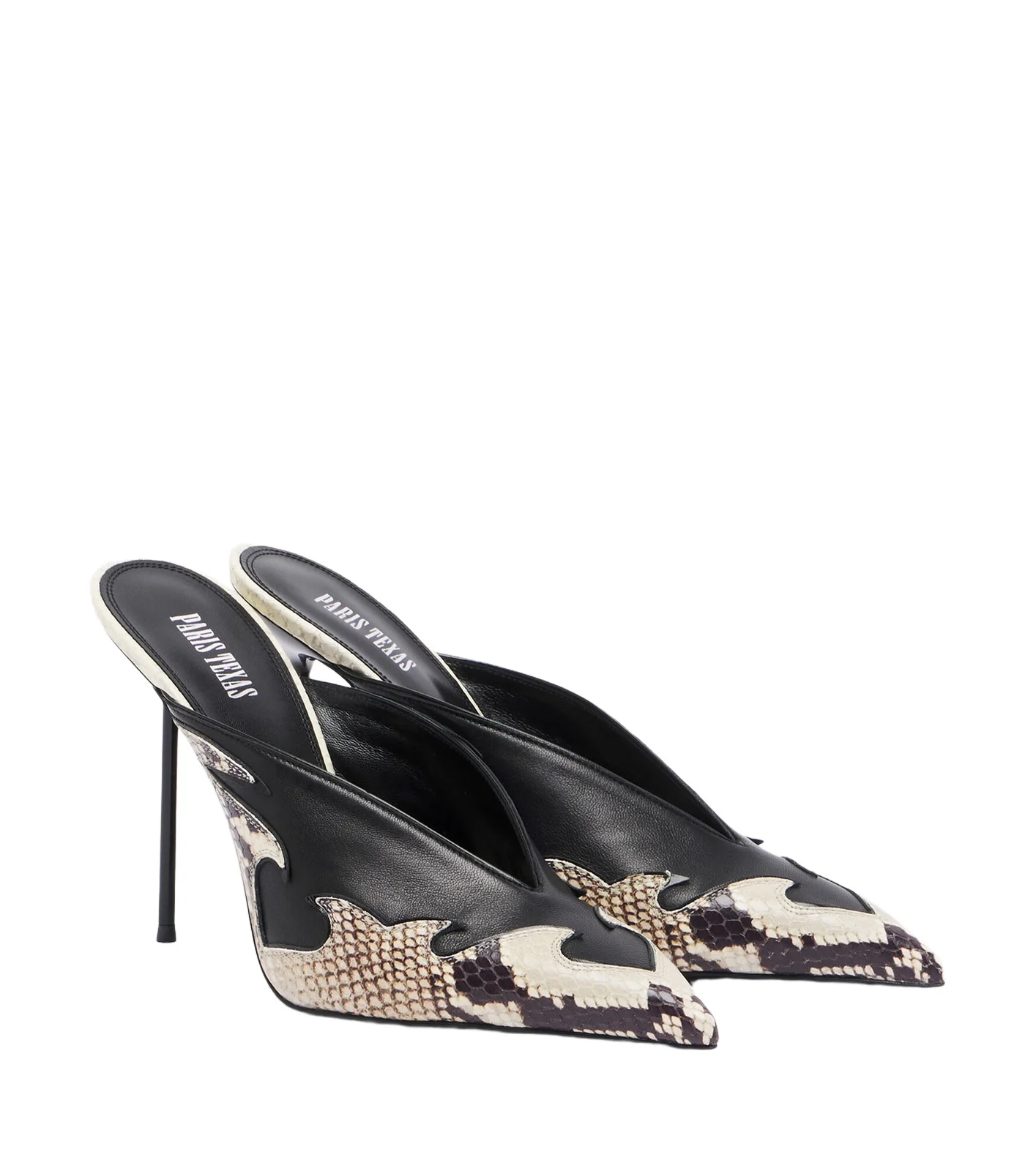 Paris Texas Lidia Queen of Hearts leather mules