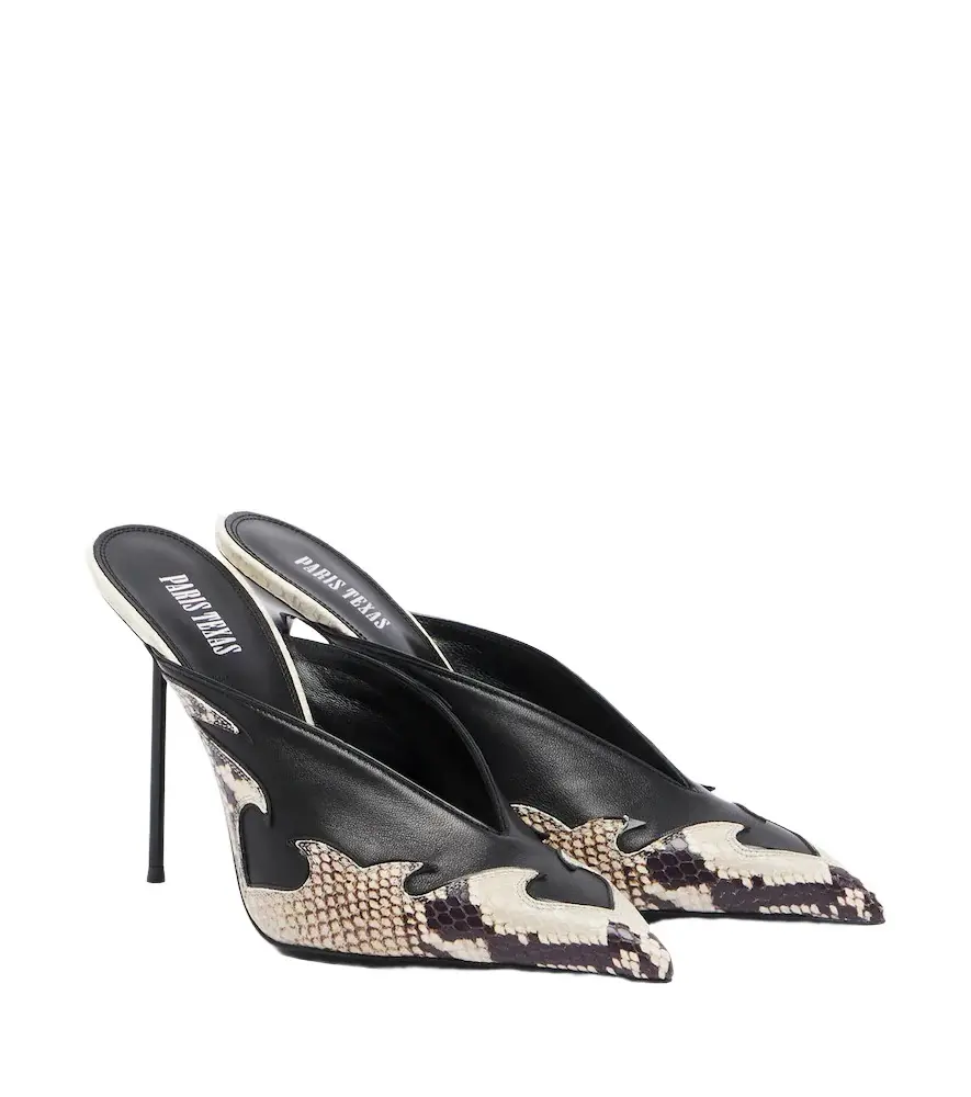 Lidia Queen of Hearts leather mules Lidia Queen of Hearts leather mules