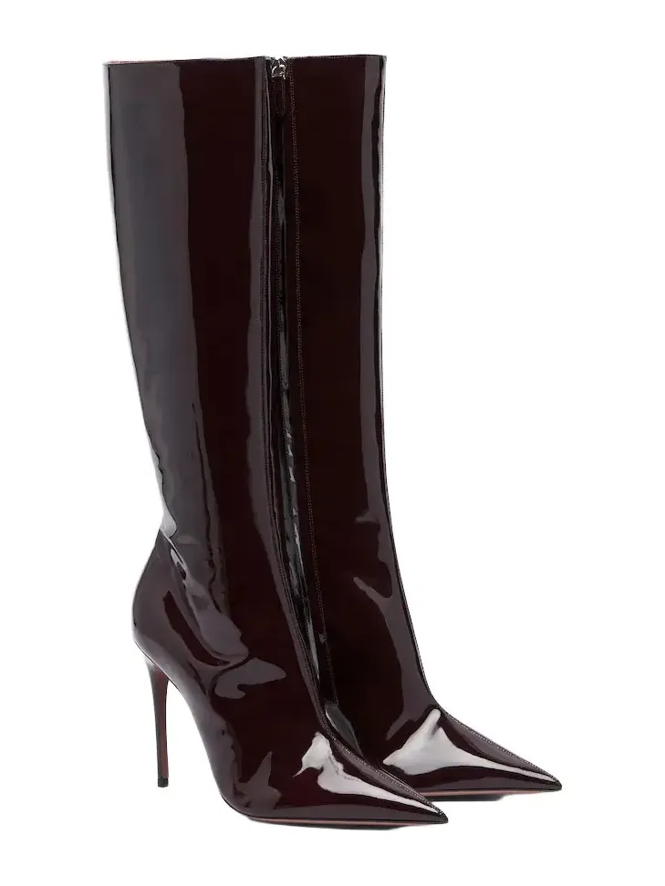 Vera patent leather knee-high boots Vera patent leather knee-high boots