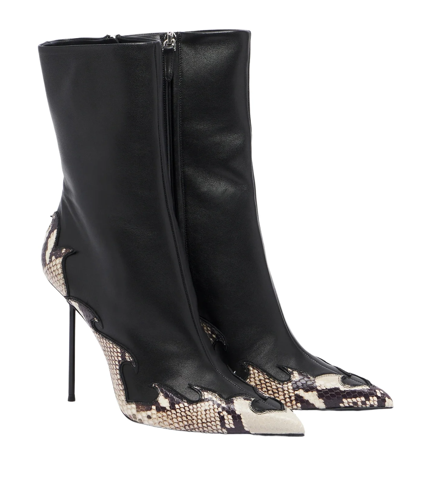 Paris Texas Lidia Queen of Hearts leather ankle boots