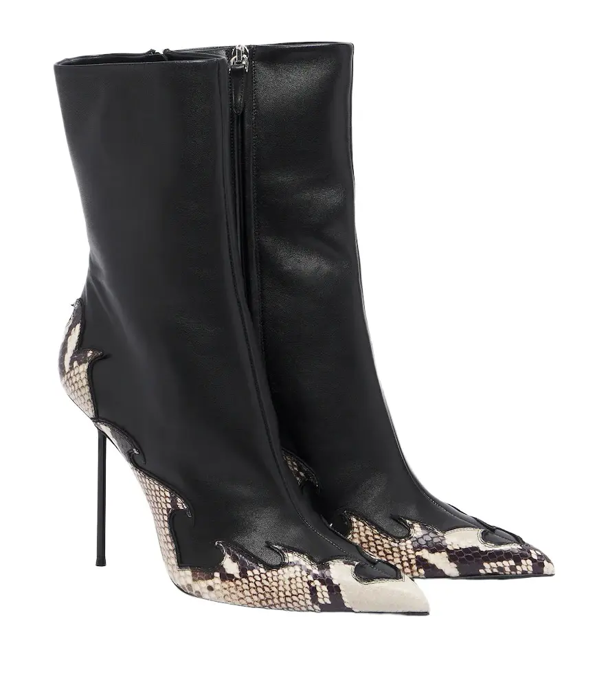 Lidia Queen of Hearts leather ankle boots