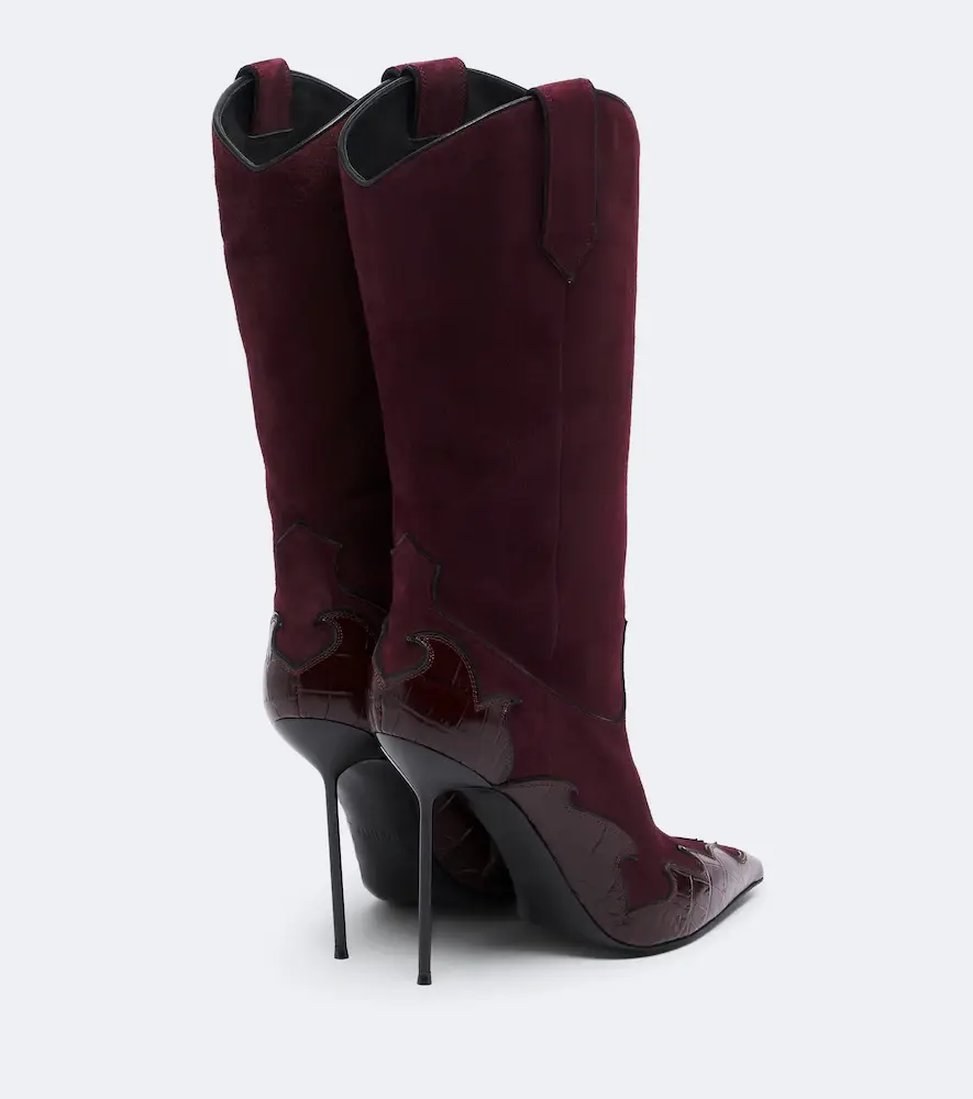 Paris Texas Lidia Queen of Hearts suede mid-calf boots | Thumbnail 2