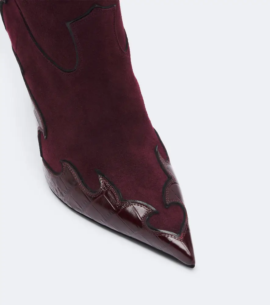 Paris Texas Lidia Queen of Hearts suede mid-calf boots | Thumbnail 4