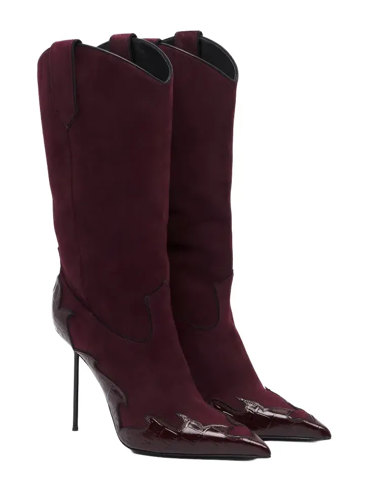 Lidia Queen of Hearts suede mid-calf boots Lidia Queen of Hearts suede mid-calf boots