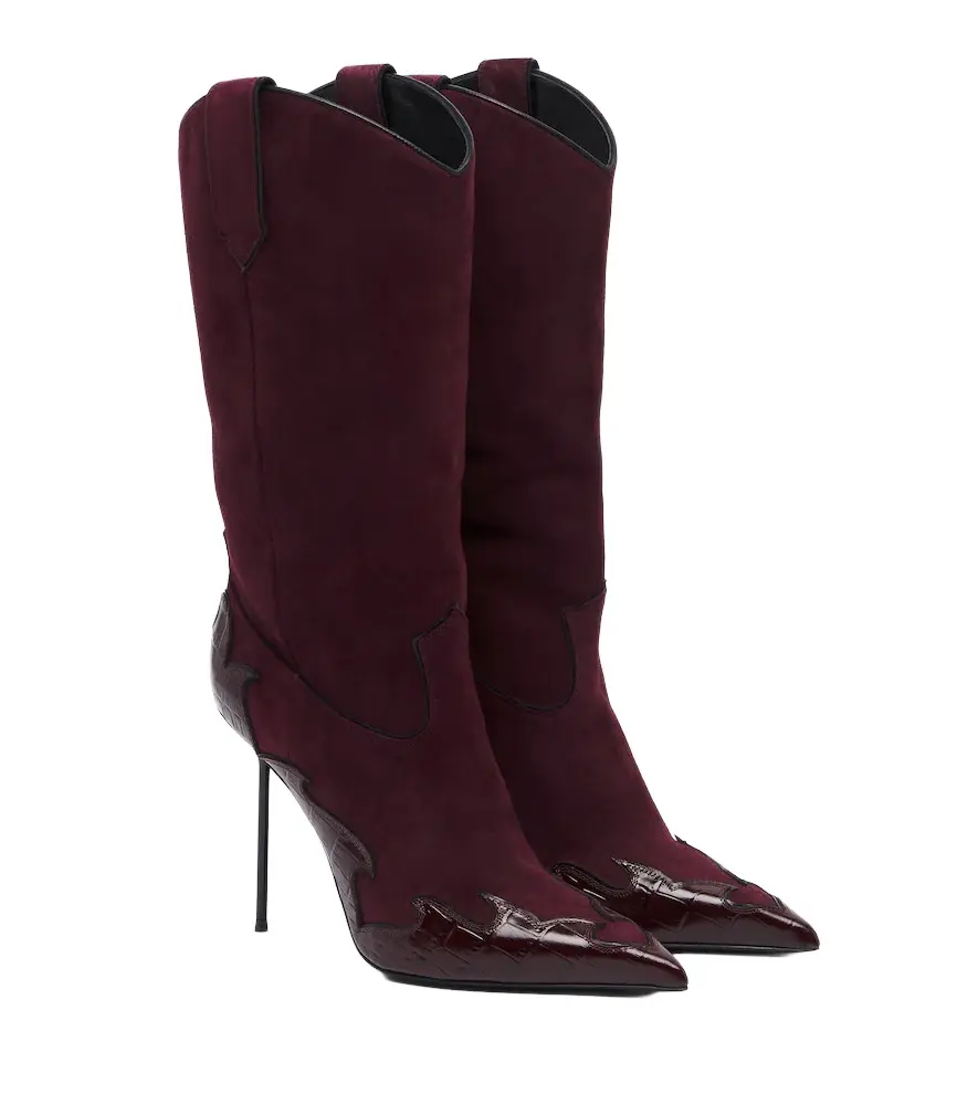 Lidia Queen of Hearts suede mid-calf boots Lidia Queen of Hearts suede mid-calf boots