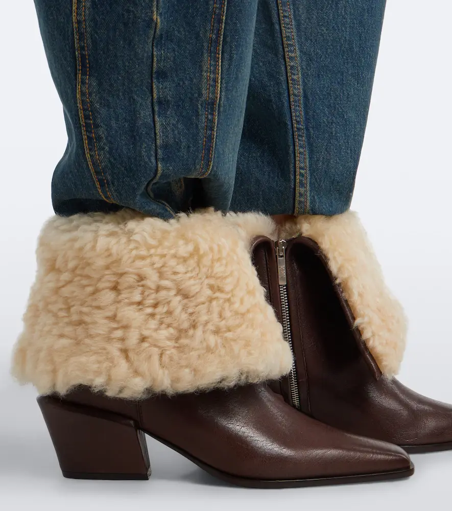 Paris Texas Bettina leather and shearling ankle boots | Thumbnail 5 Paris Texas Bettina leather and shearling ankle boots | Thumbnail 5
