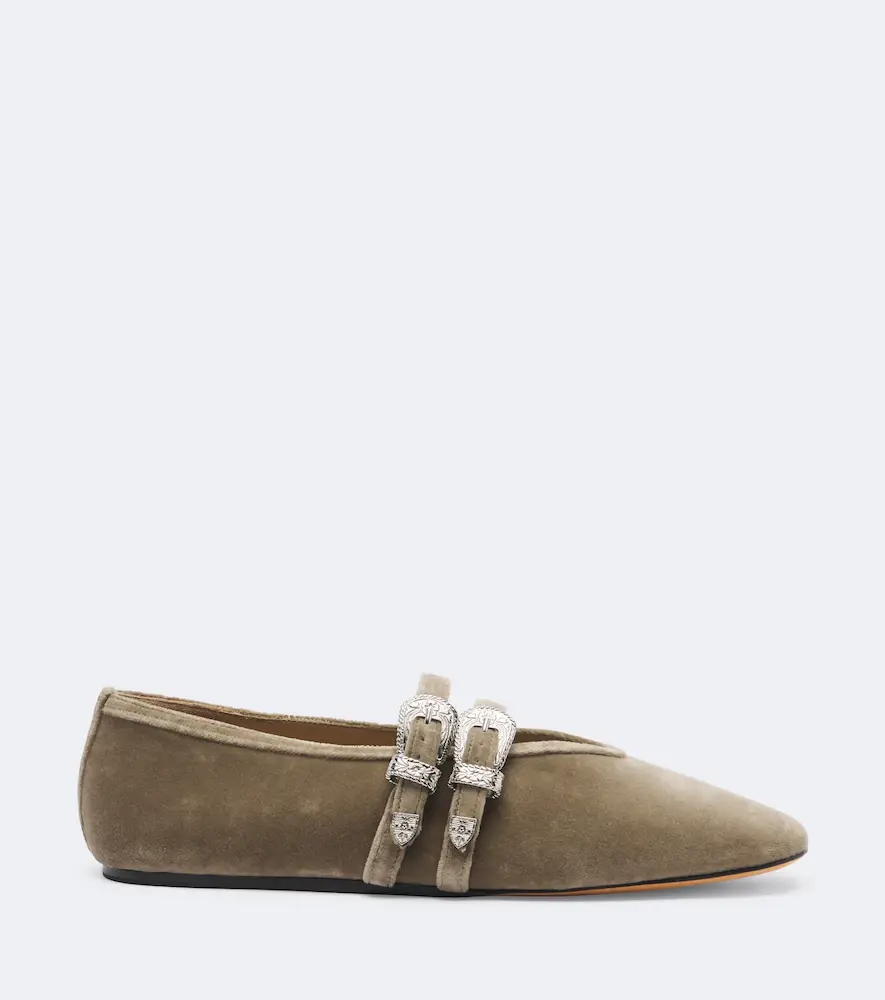 Le Monde Béryl Le Monde Béryl Claudia velvet ballet flats | Thumbnail 3 Le Monde Béryl Le Monde Béryl Claudia velvet ballet flats | Thumbnail 3