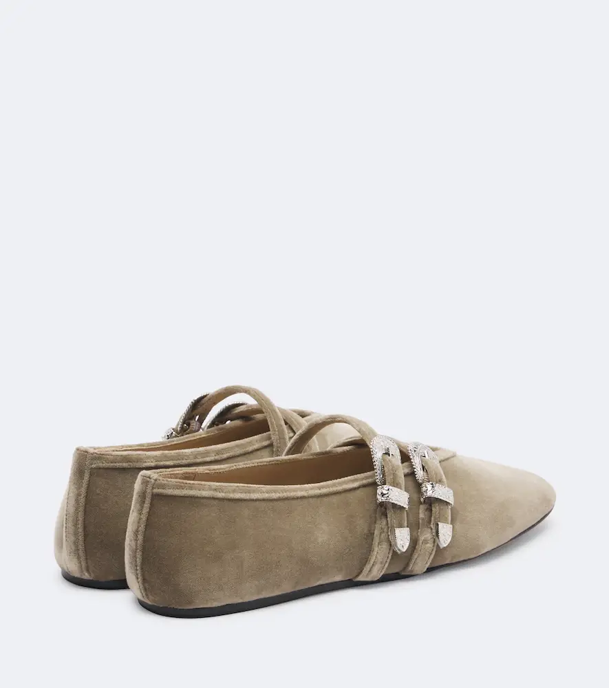 Le Monde Béryl Le Monde Béryl Claudia velvet ballet flats | Thumbnail 4 Le Monde Béryl Le Monde Béryl Claudia velvet ballet flats | Thumbnail 4