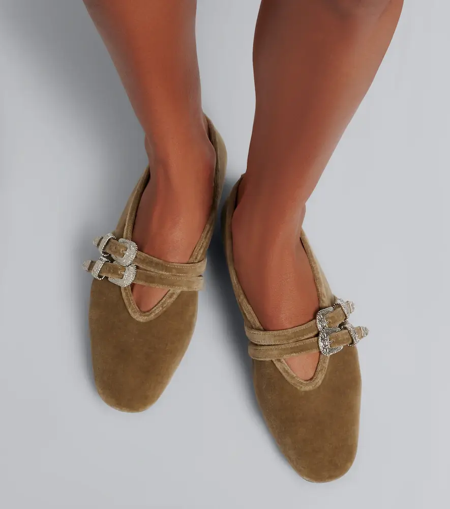Le Monde Béryl Le Monde Béryl Claudia velvet ballet flats | Thumbnail 6 Le Monde Béryl Le Monde Béryl Claudia velvet ballet flats | Thumbnail 6