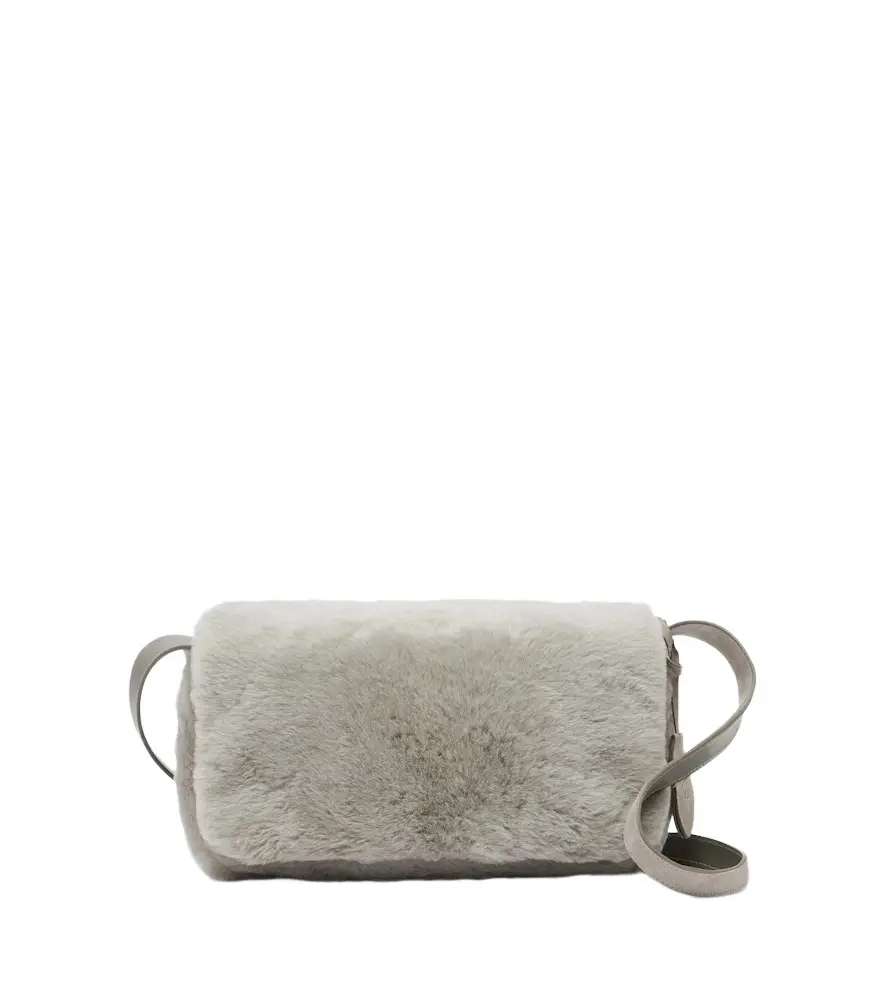 Brunello Cucinelli Medium shearling crossbody bag