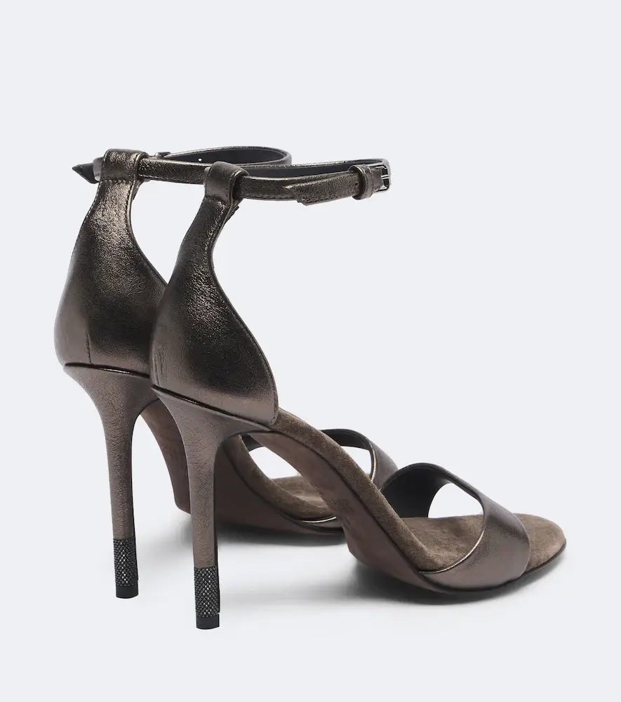 Brunello Cucinelli Monili metallic leather sandals | Thumbnail 2 Brunello Cucinelli Monili metallic leather sandals | Thumbnail 2