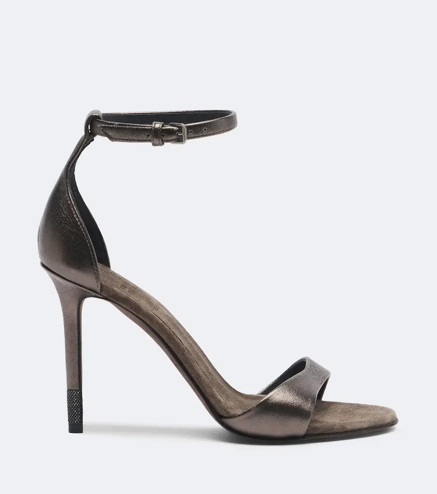 Brunello Cucinelli Monili metallic leather sandals | Thumbnail 3 Brunello Cucinelli Monili metallic leather sandals | Thumbnail 3