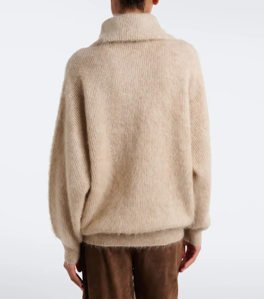 Brunello Cucinelli Mohair and wool-blend polo sweater | Thumbnail 3