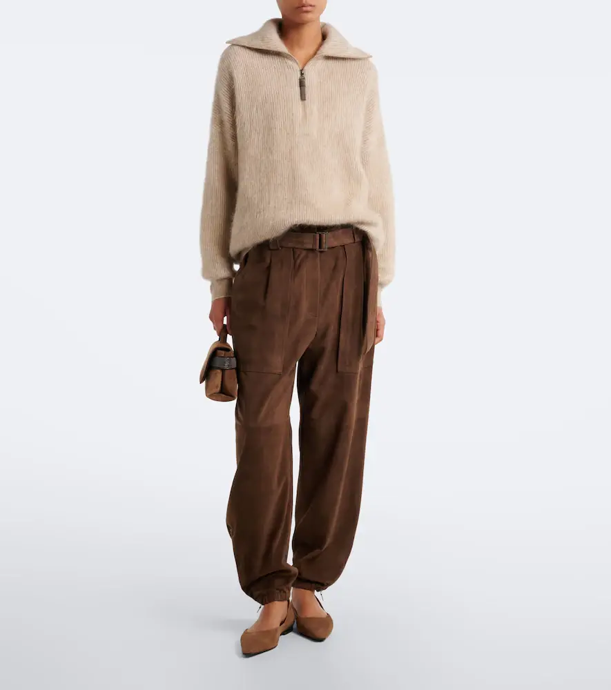 Brunello Cucinelli Mohair and wool-blend polo sweater | Thumbnail 4