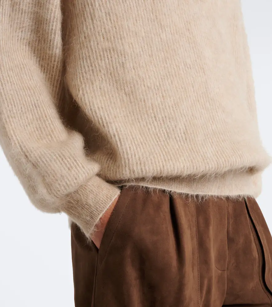 Brunello Cucinelli Mohair and wool-blend polo sweater | Thumbnail 6