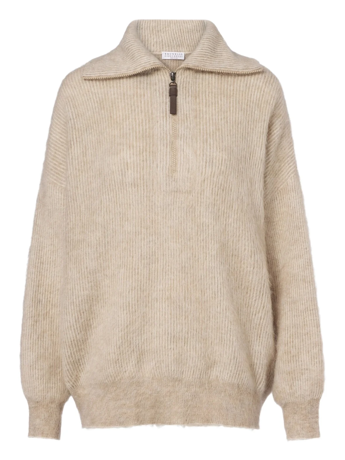 Brunello Cucinelli Mohair and wool-blend polo sweater