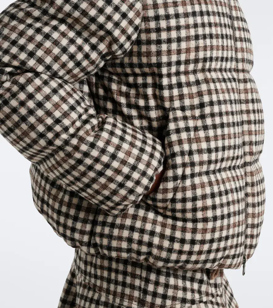 Brunello Cucinelli Checked alpaca and wool-blend down jacket | Thumbnail 3 Brunello Cucinelli Checked alpaca and wool-blend down jacket | Thumbnail 3